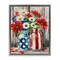 Stupell Industries Patriotic Flower Jars Floating Frame By Arlington Prints